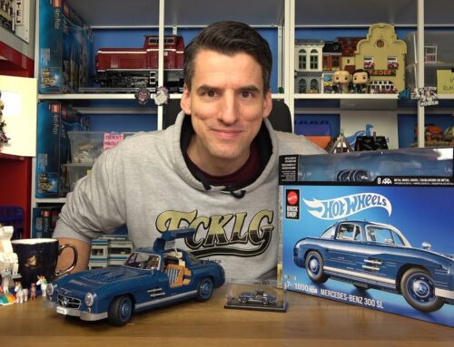 Tolles Modell, leider Gift für den Fachhandel: Mattel® Brick Shop Hot Wheels Mercedes-Benz 300 SL