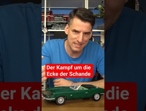 Flecktarn Jaguar ohne Chrom, Wischer oder Spiegel: Lego 11381 E-Type Unfall